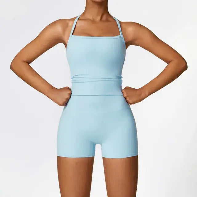 Women's 2 Piece Tight Quick-Drying Fitness Suit