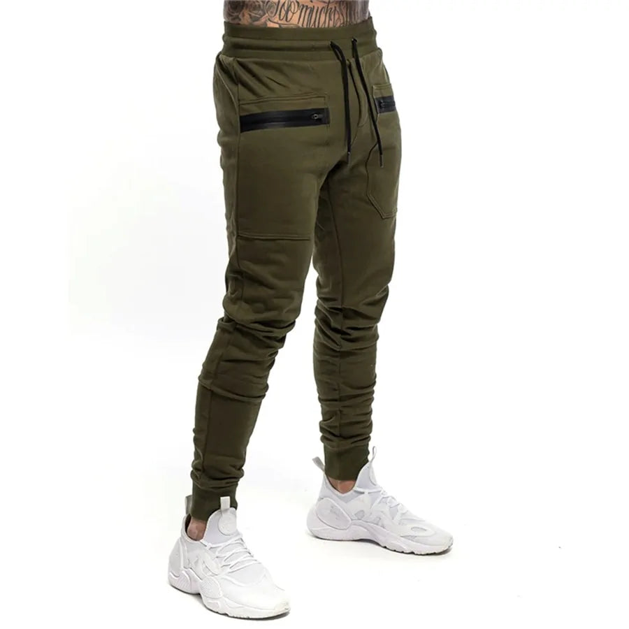 Men's Zip Pocket Jogger Sweatpants: Winter Fitness Fashion