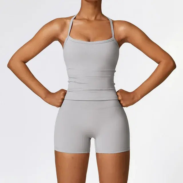 Women's 2 Piece Tight Quick-Drying Fitness Suit