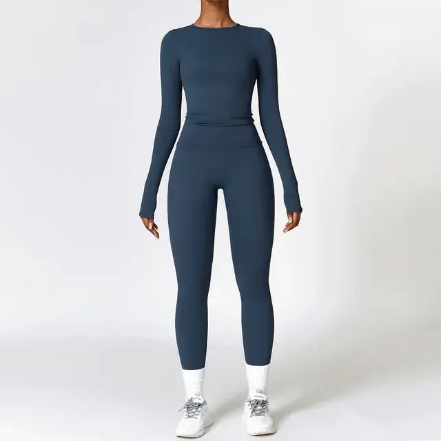 Women's 2 Piece Tight Quick-Drying Fitness Suit