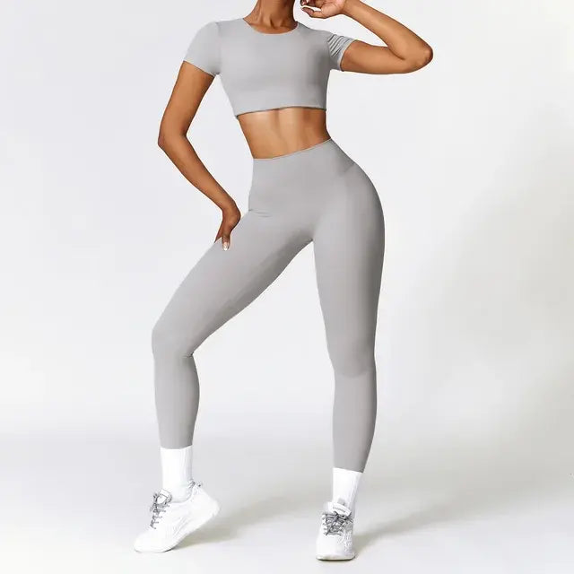 Women's 2 Piece Tight Quick-Drying Fitness Suit